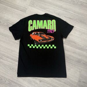 Chemistry Camaro 1969 Mens Graphic T Shirt Black Cotton SS Race Car Tee Large